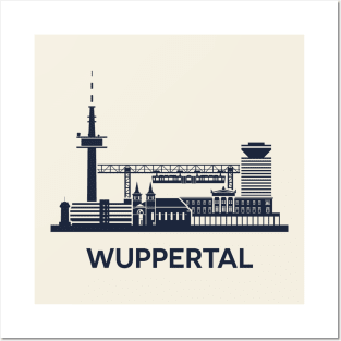 Wuppertal Skyline Emblem Posters and Art